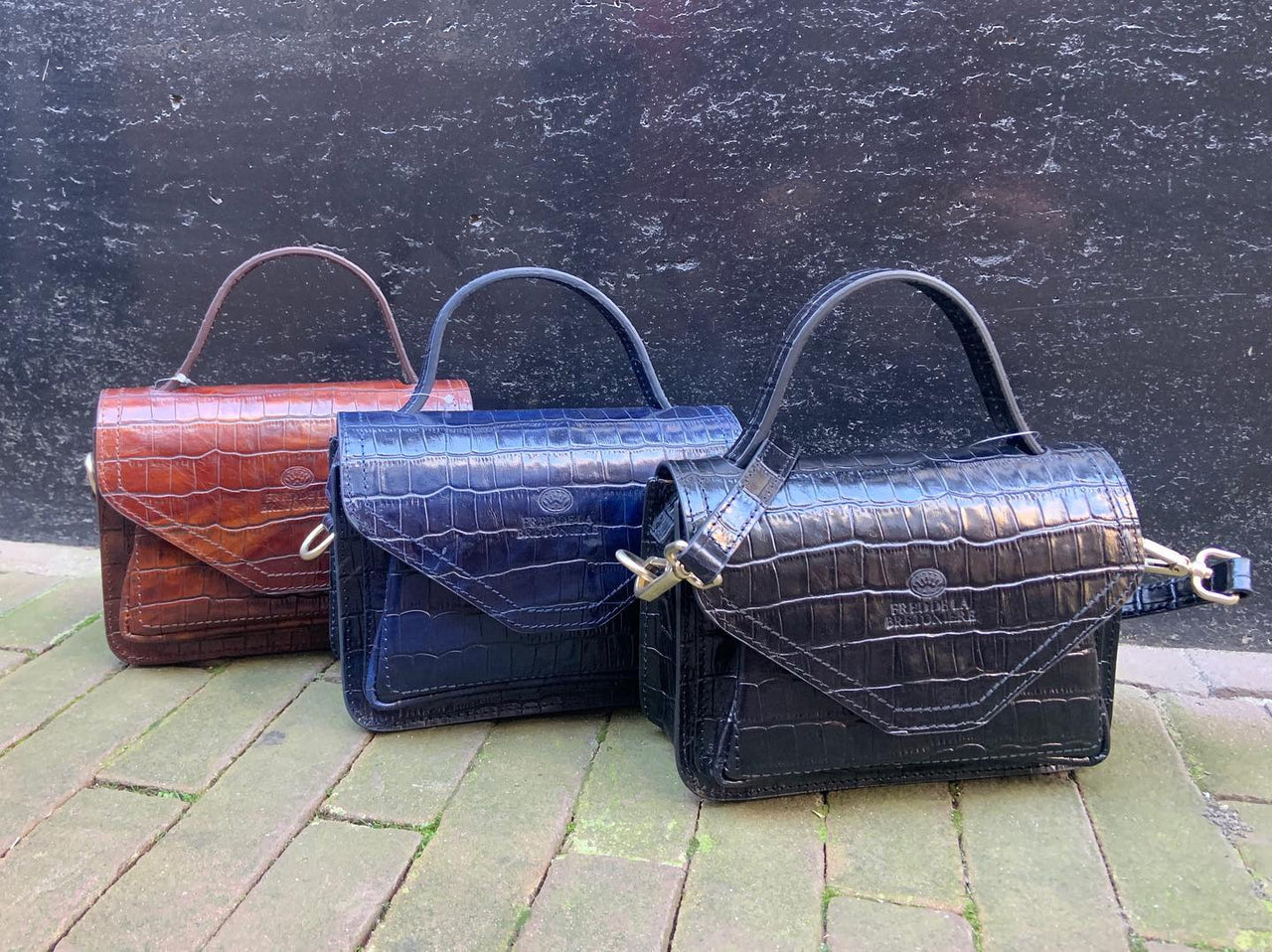 Crossbody S Croco Printed Leather