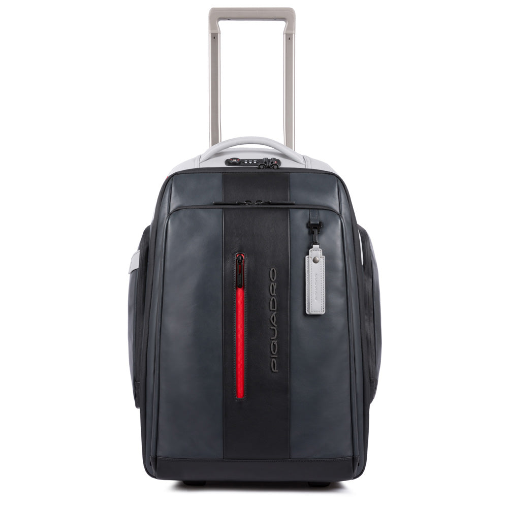 Cabin size, customizable PC and iPad® trolley/backpack with USB and micro-USB enclosure and CONNEQU BagMotic - Grigio/nero