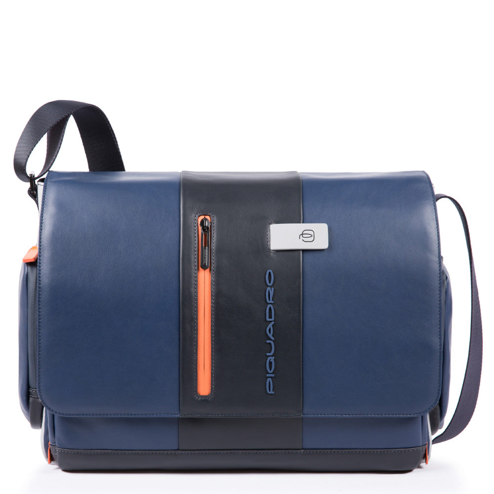 Computer messenger with iPad®10,5"/iPad 9,7" compartment and pocket for CONNEQU Urban - blu/grigio