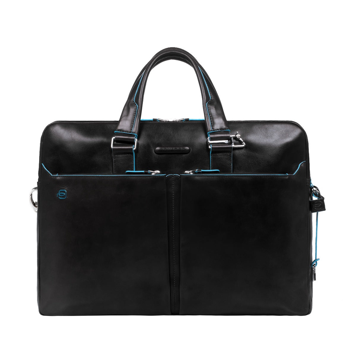 Blue Square Organized Laptop & iPad Case Black