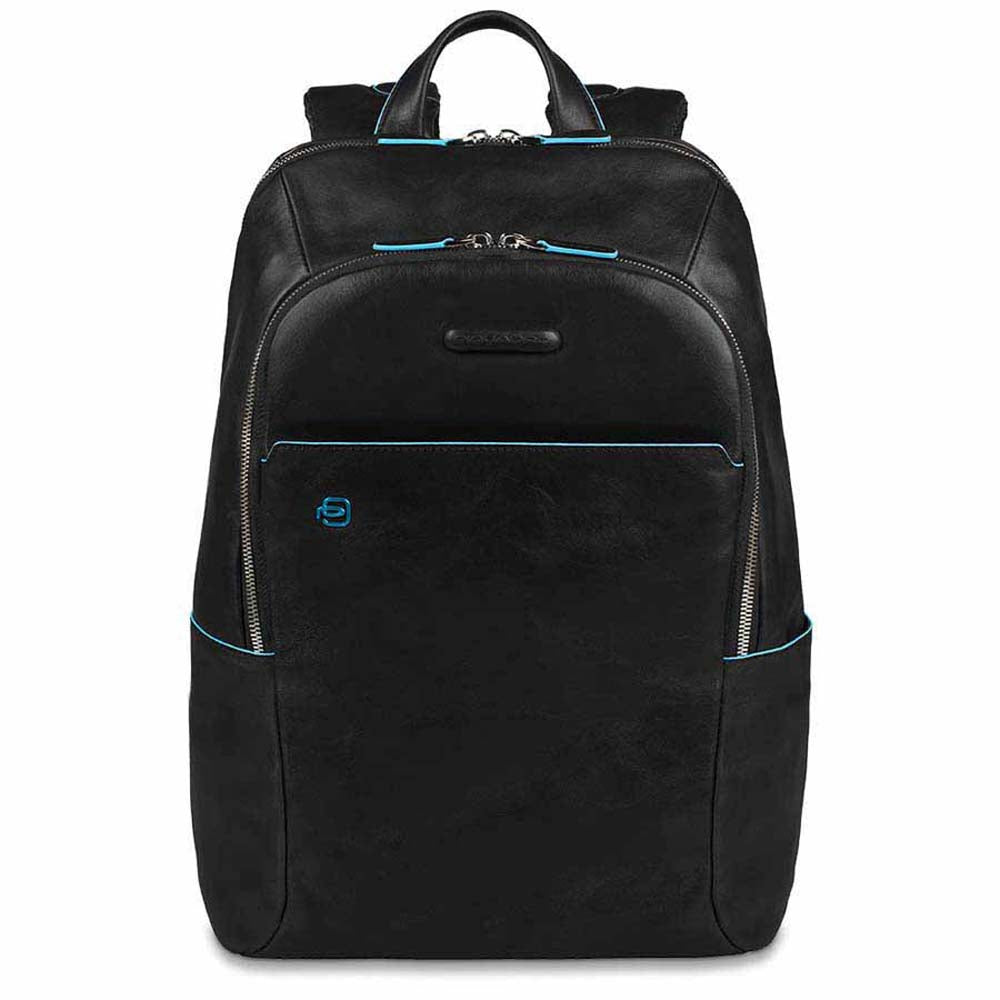 Small size, computer backpack with iPad® Blue Square - Black