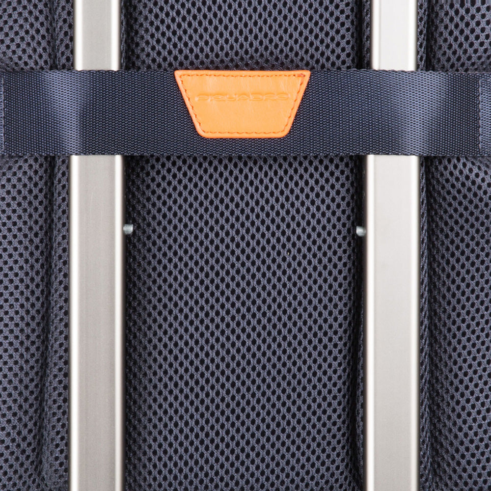 Simple Urban leather backpack - blu/grigio
