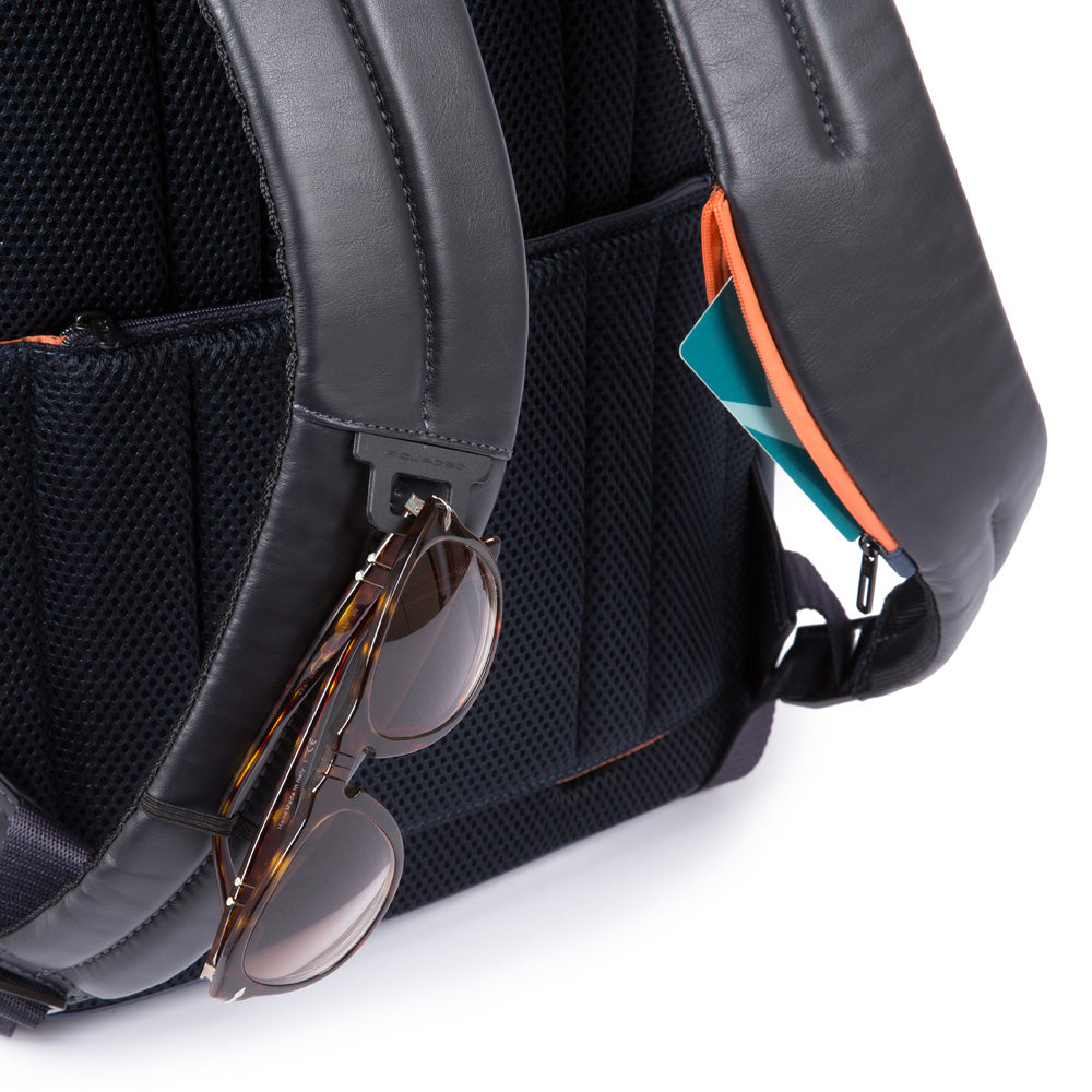 Customizable, fast-check PC backpack with iPad® compartment, pocket for CONNEQU and RFID anti-fraud Urban - Blu/grigio