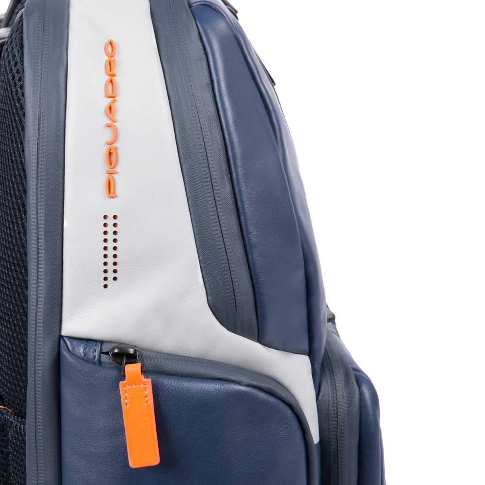 Customizable, fast-check PC backpack with iPad® compartment, pocket for CONNEQU and RFID anti-fraud Urban - Blu/grigio