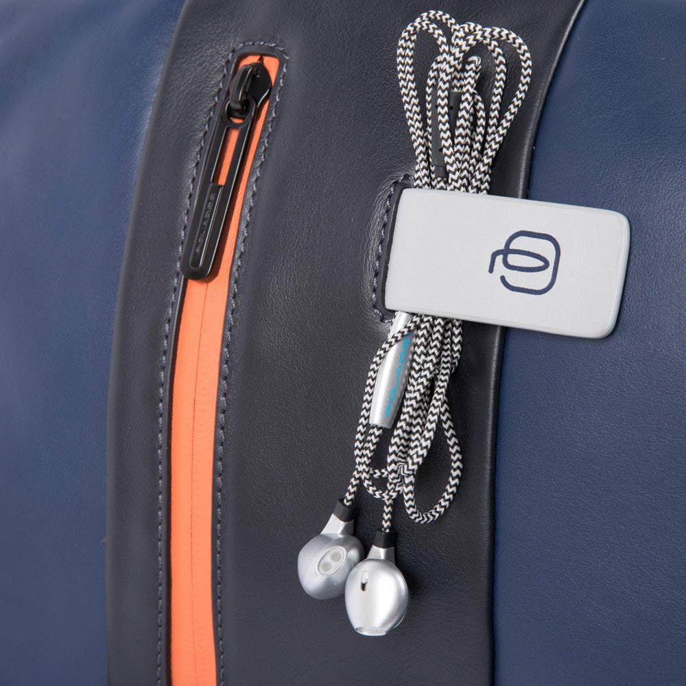 Customizable, fast-check PC backpack with iPad® compartment, pocket for CONNEQU and RFID anti-fraud Urban - Blu/grigio