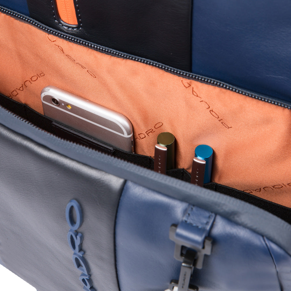 Customizable, fast-check PC backpack with iPad® compartment, pocket for CONNEQU and RFID anti-fraud Urban - Blu/grigio