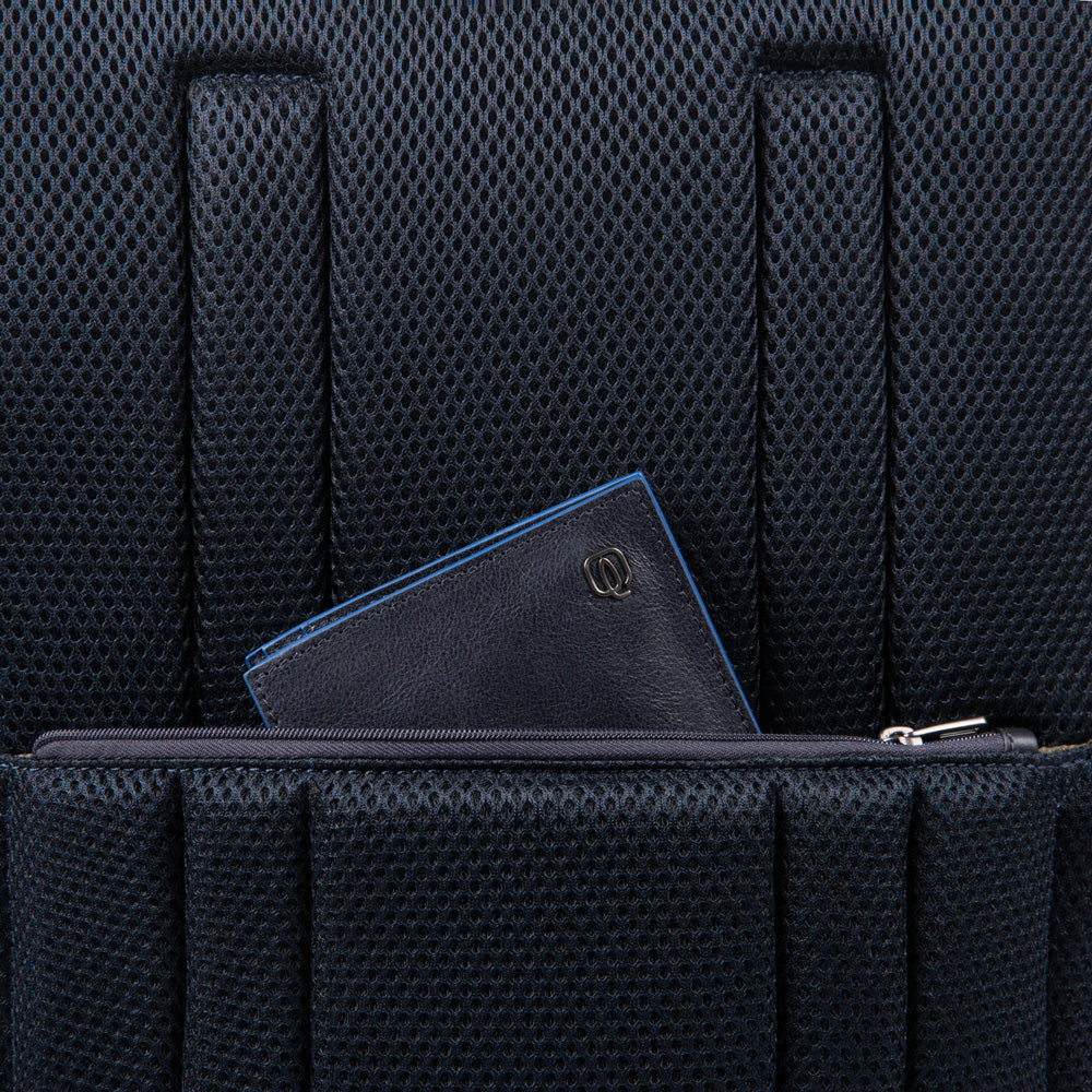 Customizable, fast-check PC backpack with iPad® compartment, pocket for CONNEQU and RFID anti-fraud Urban - Blu/grigio
