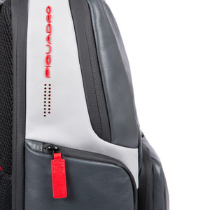 Customizable, fast-check PC backpack with iPad® compartment, pocket for CONNEQU and RFID anti-fraud Urban - Griggio/nero