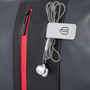 Customizable, fast-check PC backpack with iPad® compartment, pocket for CONNEQU and RFID anti-fraud Urban - Griggio/nero