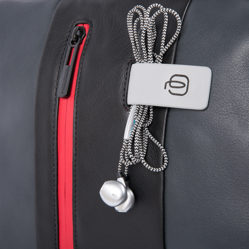 Customizable, fast-check PC backpack with iPad® compartment, pocket for CONNEQU and RFID anti-fraud Urban - Griggio/nero