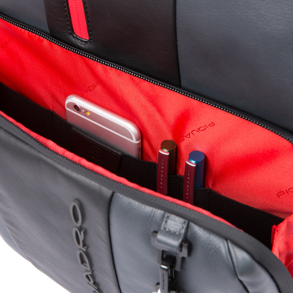 Customizable, fast-check PC backpack with iPad® compartment, pocket for CONNEQU and RFID anti-fraud Urban - Griggio/nero