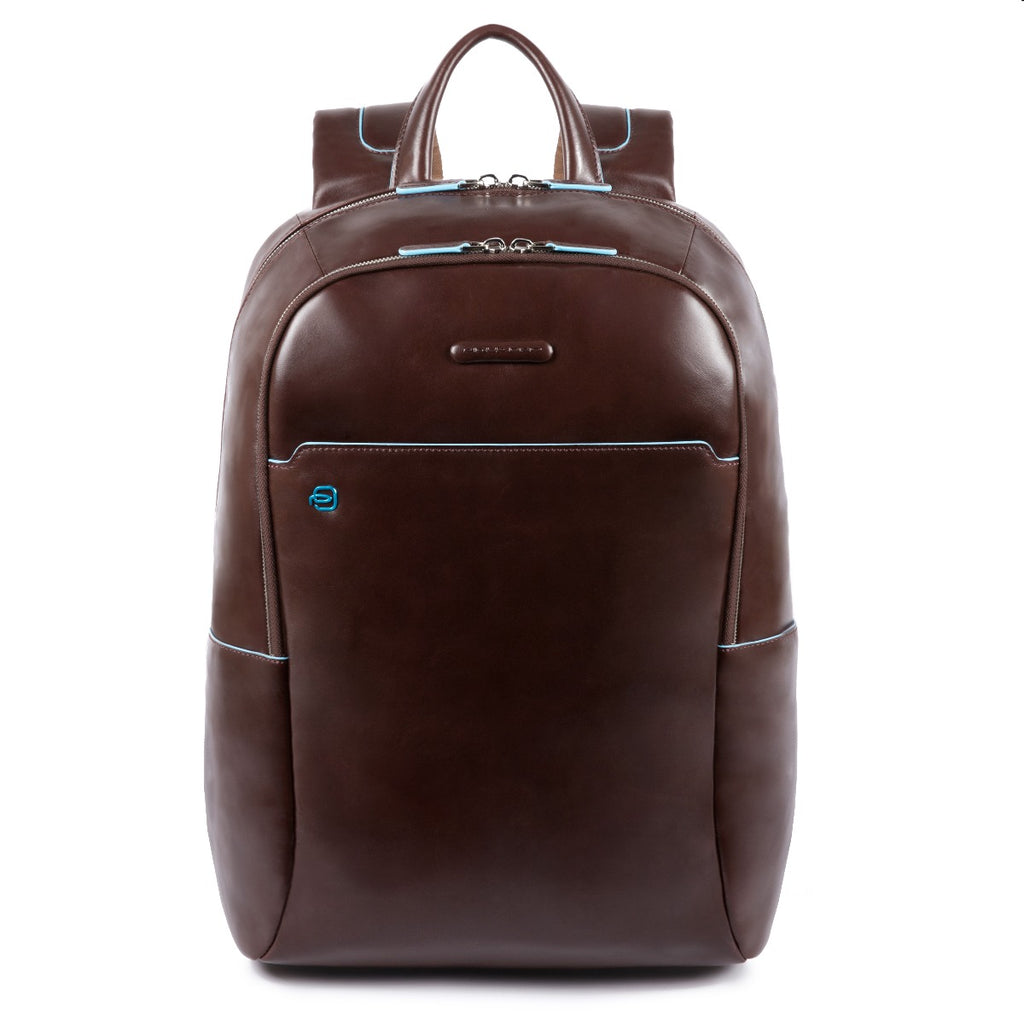 Big size, computer backpack with iPad® Blue Square - mahogany