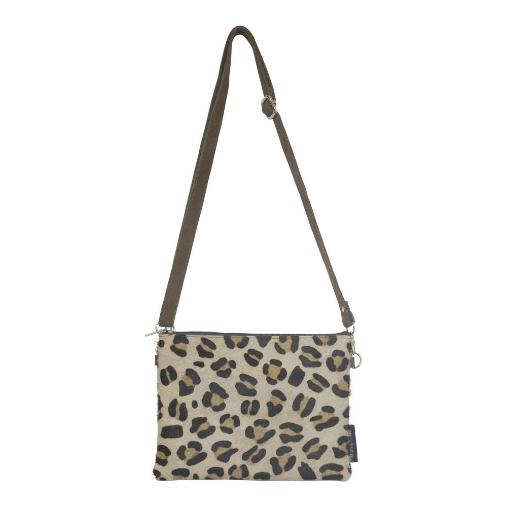 Crossbody tas horizontaal Panter print