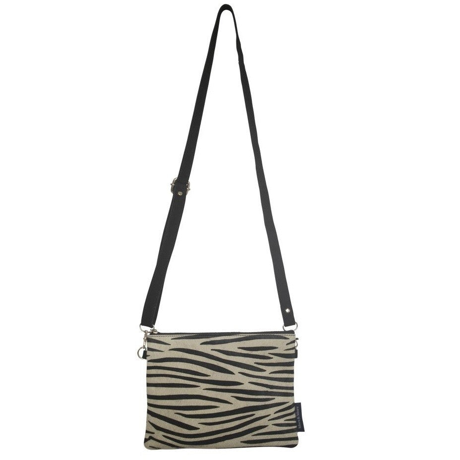 Crossbody tas horizontaal Zebra print