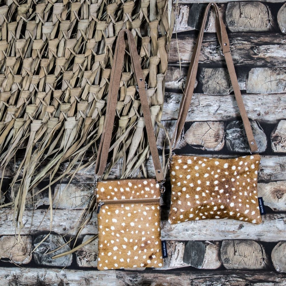 Crossbody tas verticaal Herten print