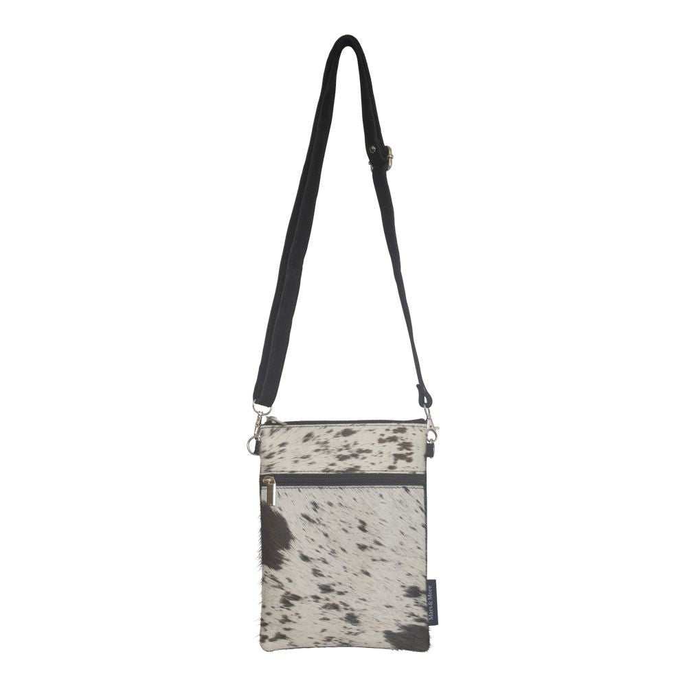 Crossbody tas verticaal koeien print