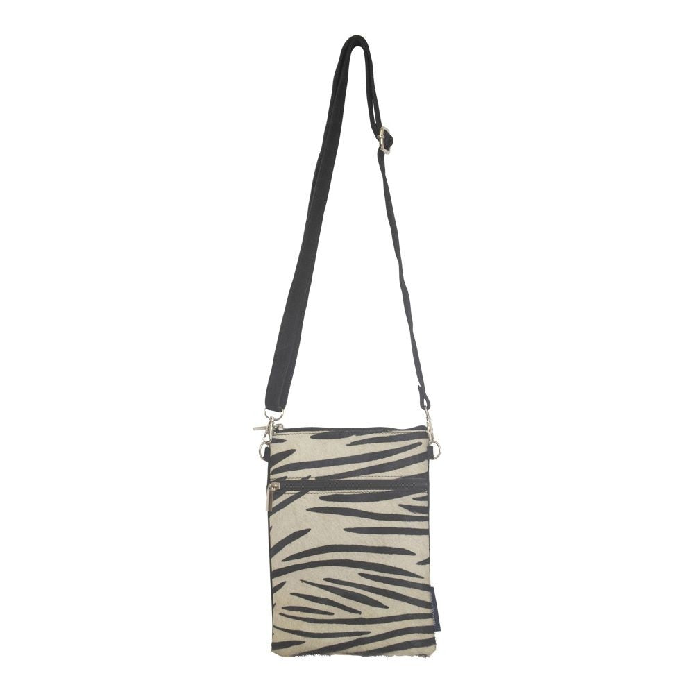 Crossbody tas verticaal Zebra print