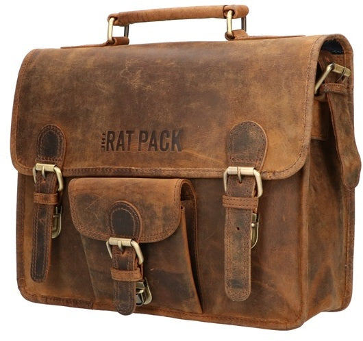 Rusty 13 inch laptoptas met klep