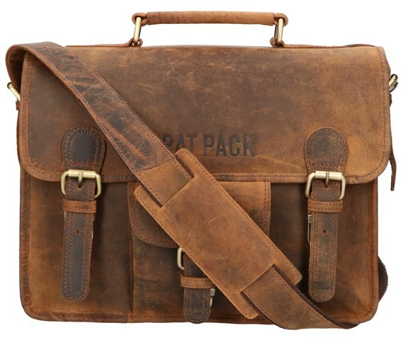 Rusty 13 inch laptoptas met klep