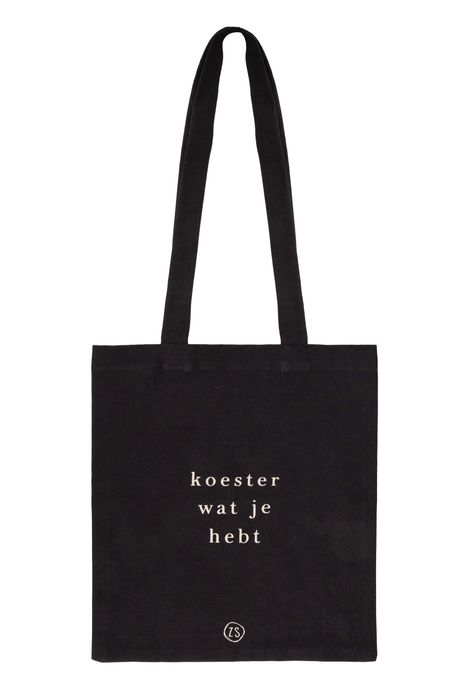 Katoenen tasje 'Koester wat je hebt'
