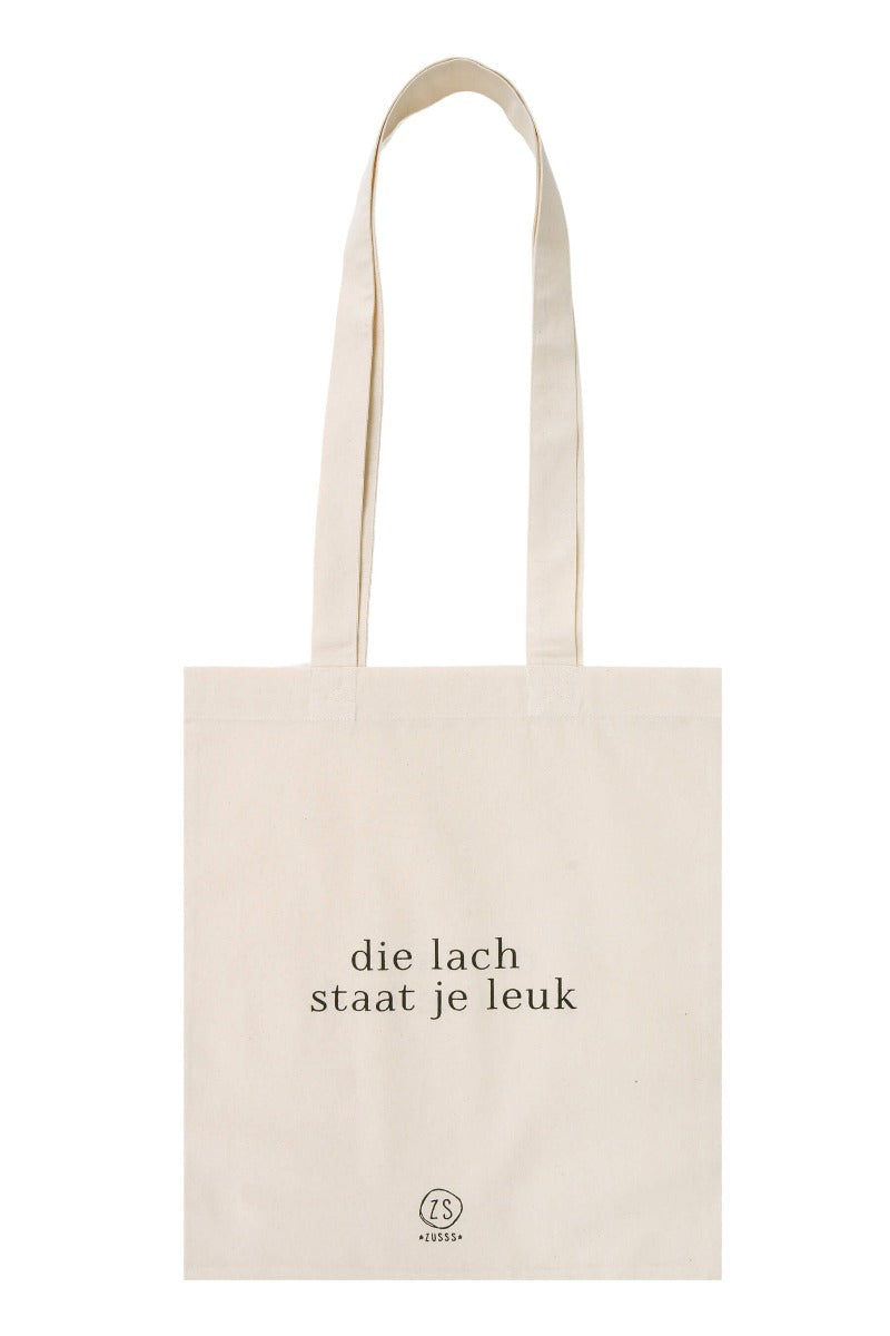 Katoenen Tasje 'Die lach staat je leuk'