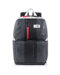 Simple Urban leather backpack - grigio/nero