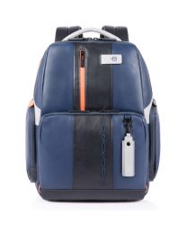Customizable, fast-check PC backpack with iPad® compartment, pocket for CONNEQU and RFID anti-fraud Urban - Blu/grigio