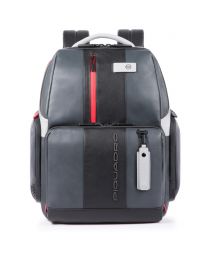 Customizable, fast-check PC backpack with iPad® compartment, pocket for CONNEQU and RFID anti-fraud Urban - Griggio/nero