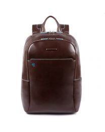 Big size, computer backpack with iPad® Blue Square - mahogany