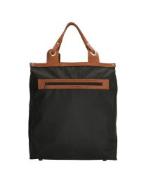 Runaway boodschappentas canvas en leer online kopen - Tas Plus - Tassenwinkel Hoorn